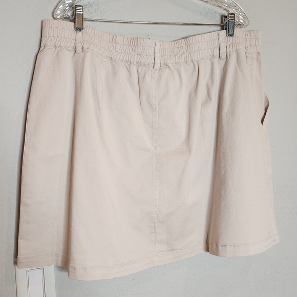 NWT Michael Stars Stretch Twill Beige Monroe Mini Skirt so plus size 2X - Picture 12 of 16